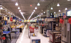 Before Lighting Retrofit Lighting Upgrade for Sears using our lighting retrofit service to become an energy efficient building.