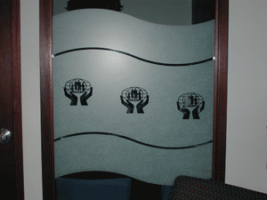 Fasara film with interior design etched in the film Interior Design Films - Designer Films